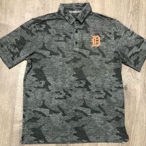 Detroit Tigers grey polo sport shirt